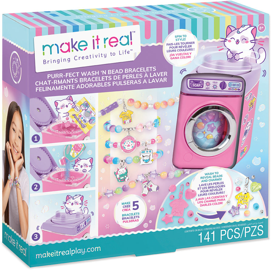Purrrfect Wash N Bead DIY Bracelet Kit