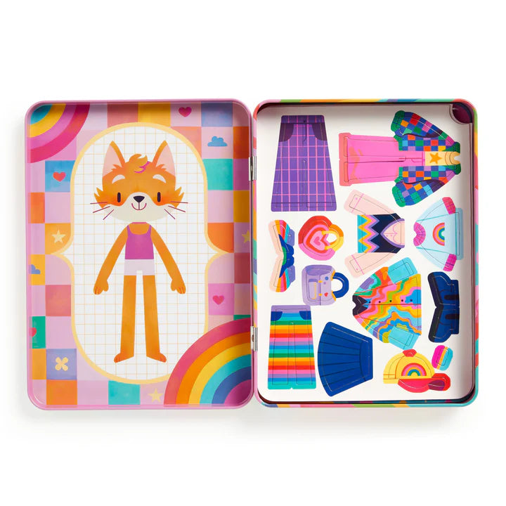 Rainbow Fashion Magnetic Tin Playset