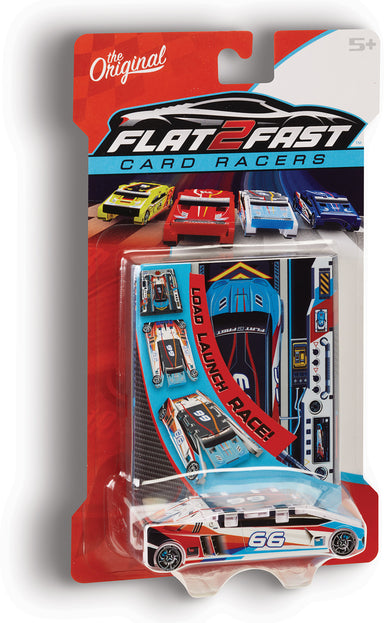 Sky Blue Flat 2 Fast Card Racers