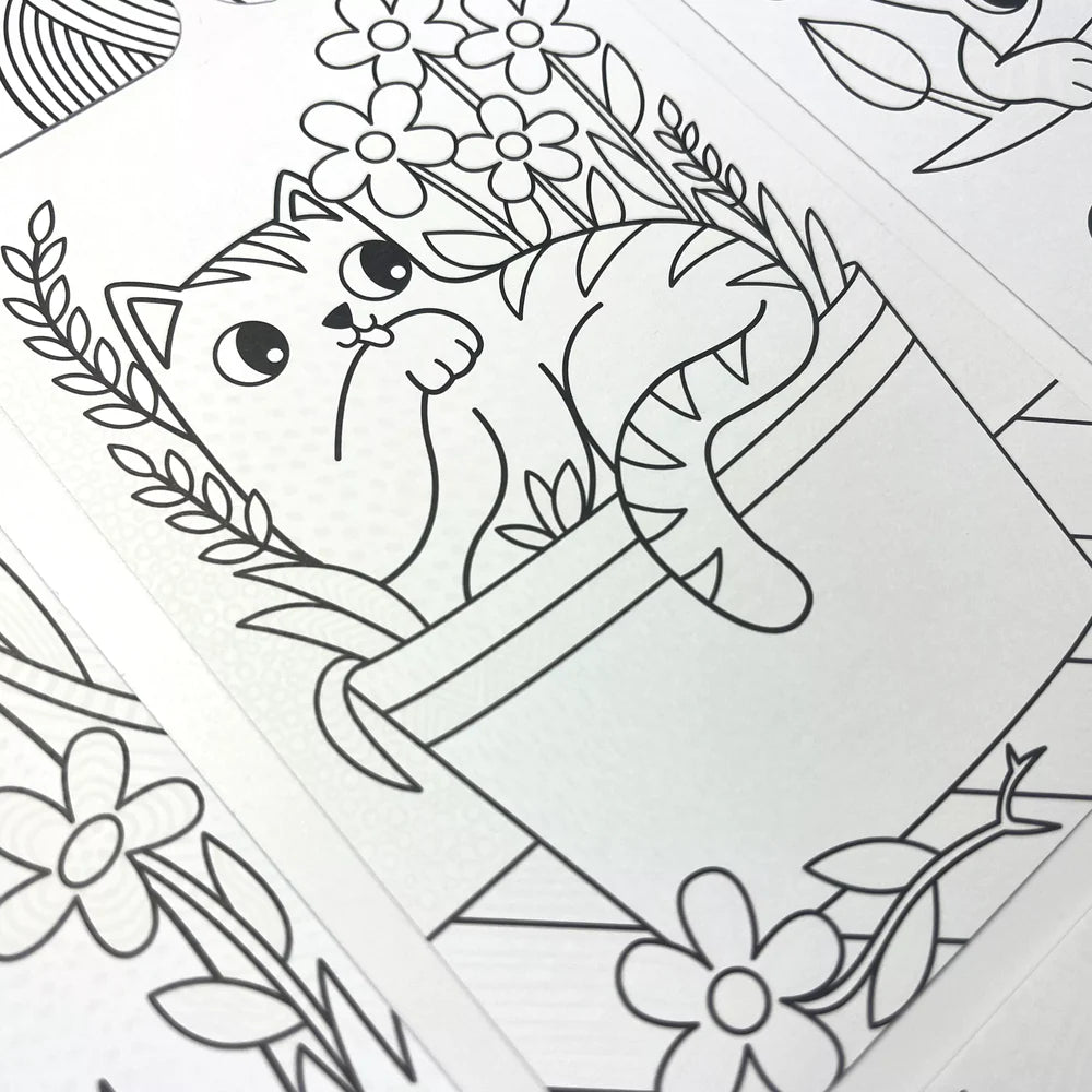 Smitten Kittens Undercover Art Hidden Patterns Coloring Activity