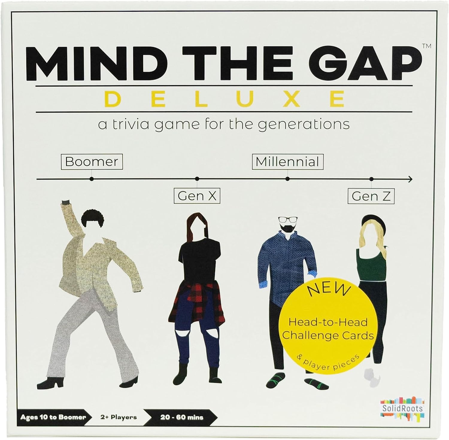 Solid Roots Mind the Gap Deluxe- A Trivia Board Game