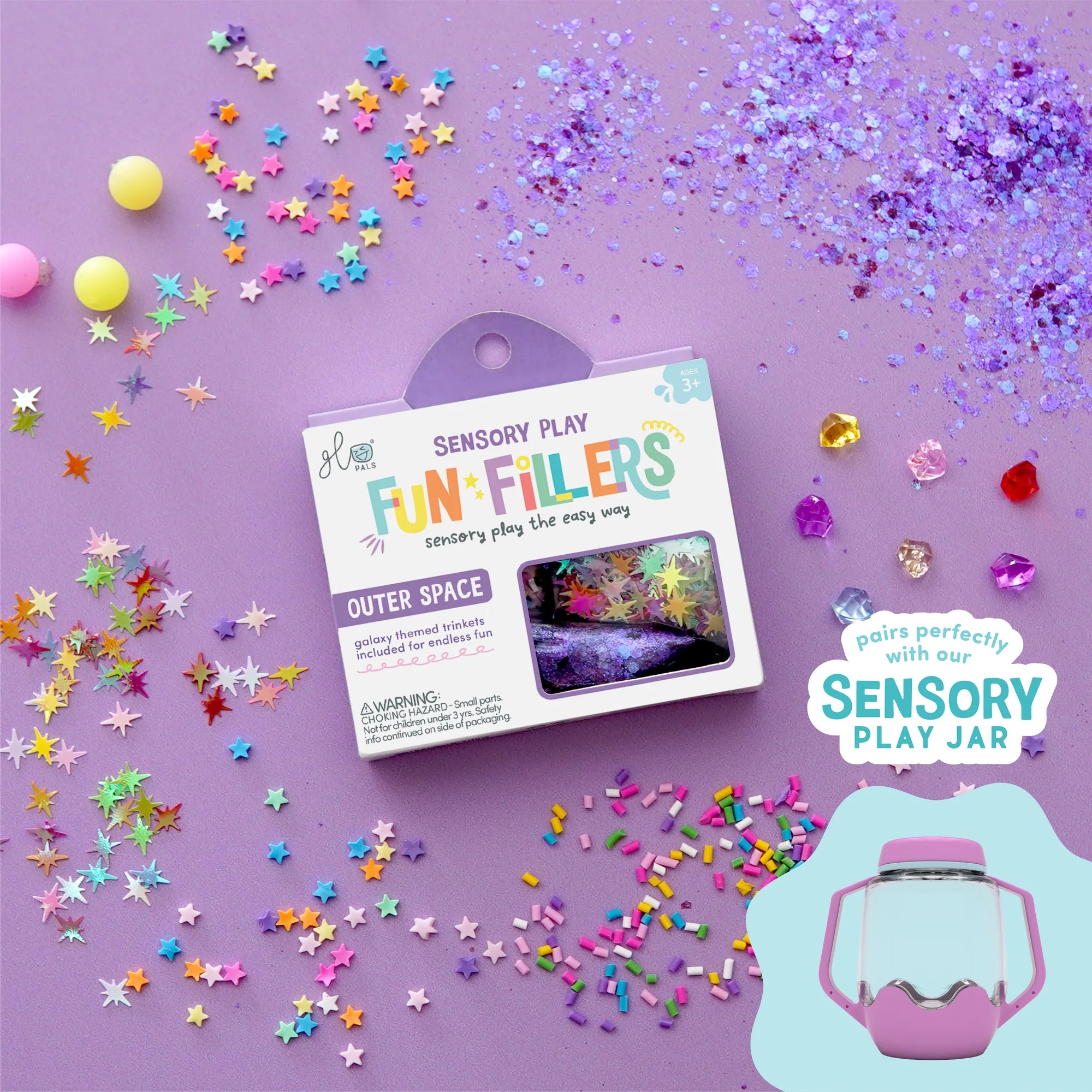 Space Fun Filler for Sensory Play Jar