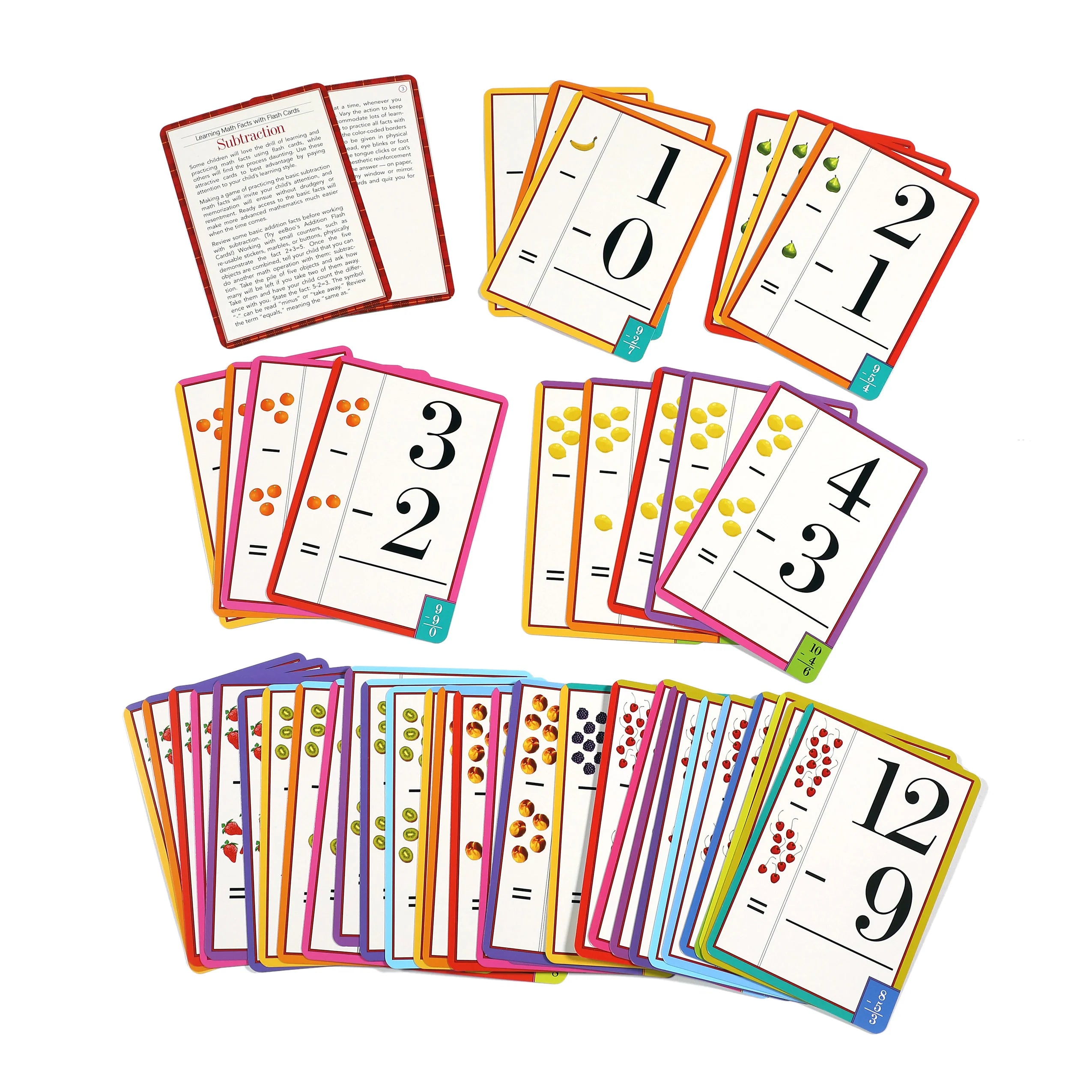 Piccolo Flash Card.pdf Subtraction Flash Cards — Piccolo Mondo Toys