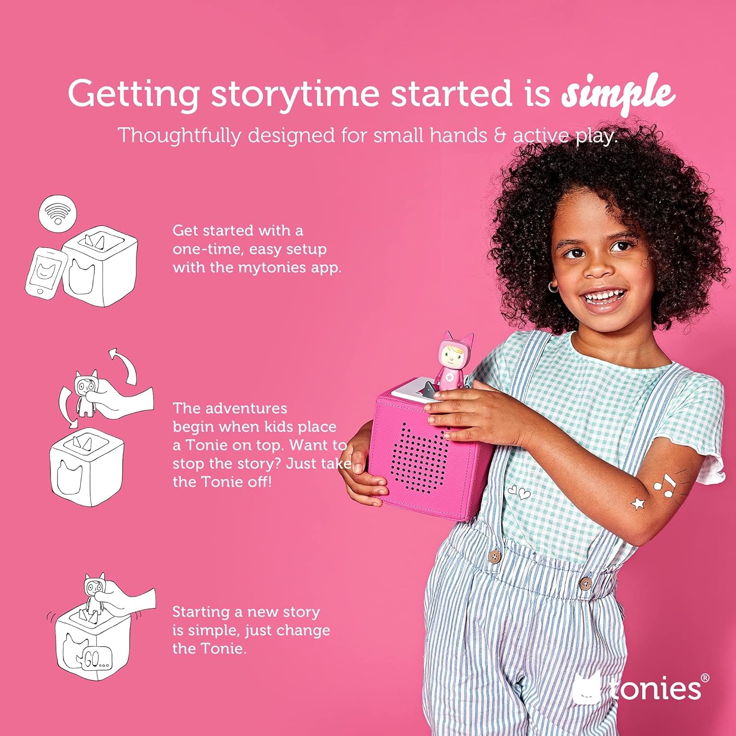 Tonies Starter Pink with Playtime Songs