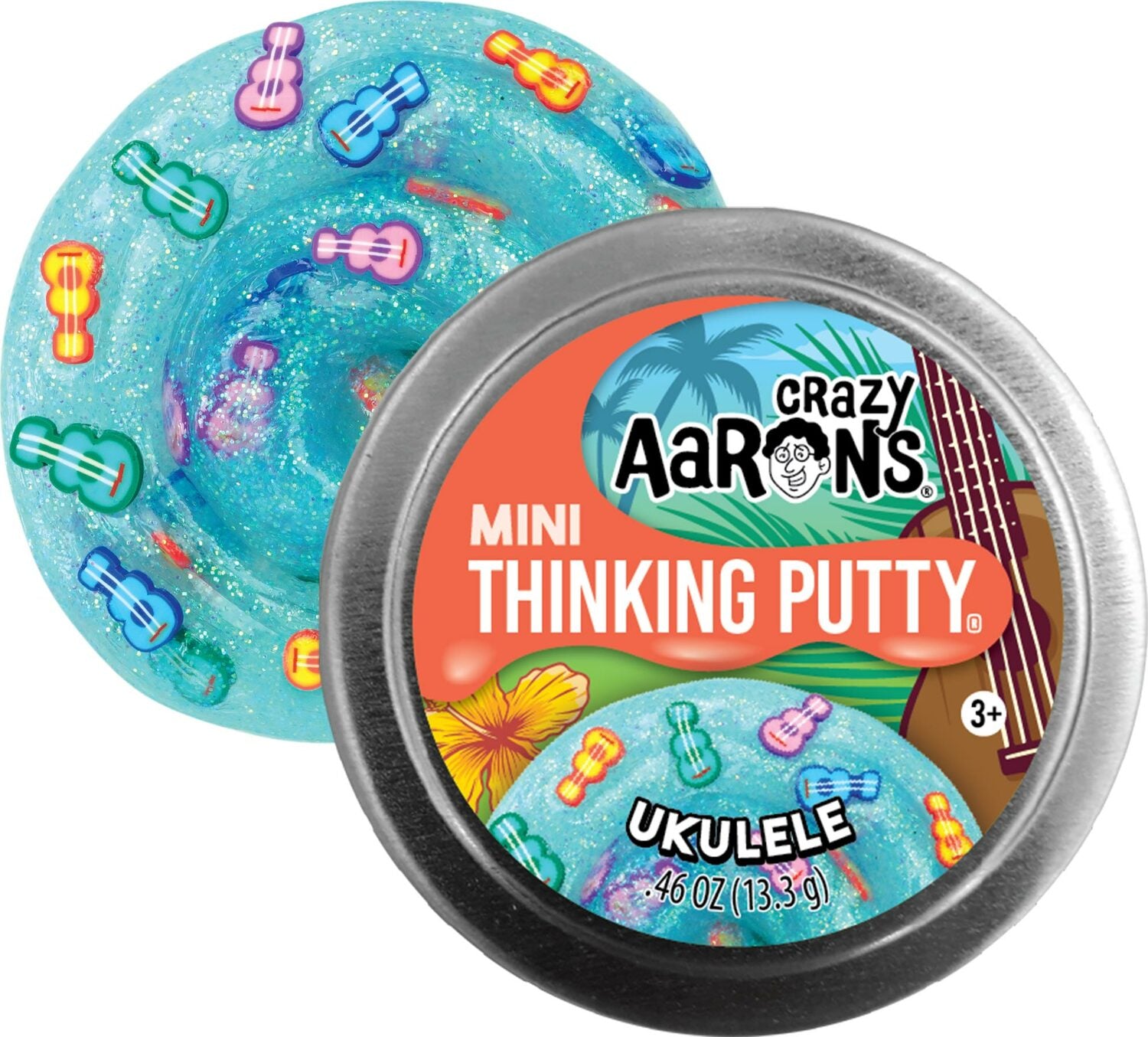 Ukulele Trend 2" Thinking Putty Tin