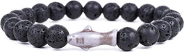 Voyage Lava Stone Shark Bracelet