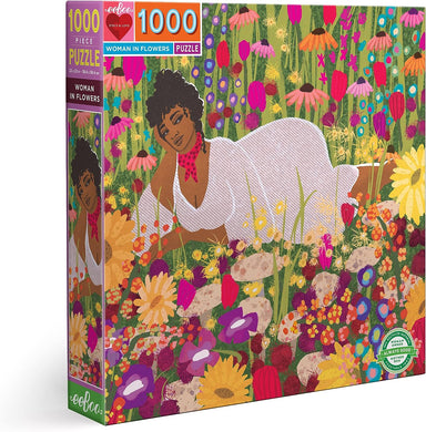 Woman in Flowers 1000 pc Square Puzzle