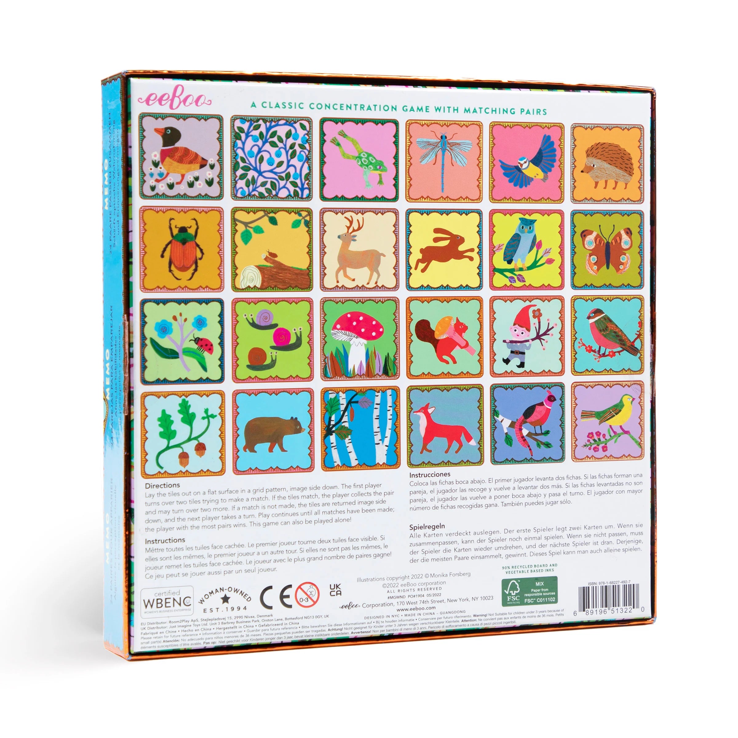 Woodland Animals Memory & Matching Game