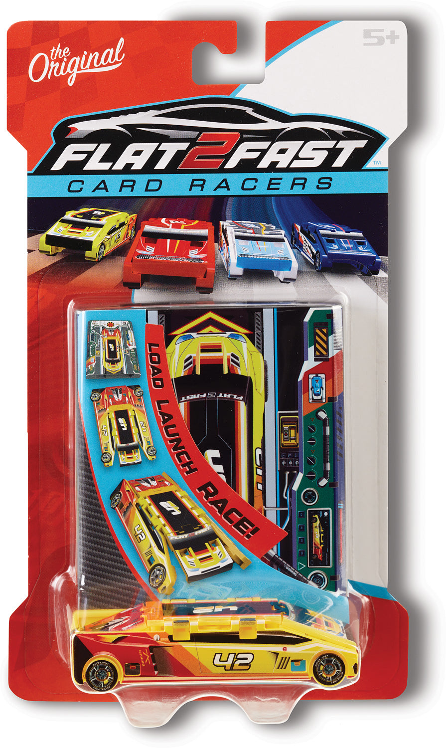 Yellow Flat 2 Fast Card Racers — Piccolo Mondo Toys