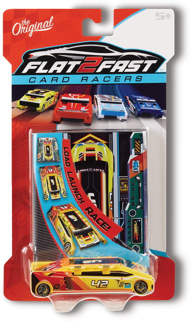 Yellow Flat 2 Fast Card Racers