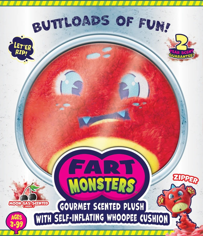 Zipper Fart Monster Cherry Scented Plush