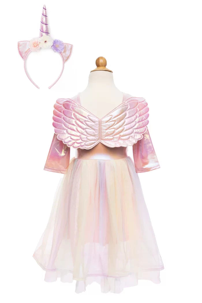 Alicorn Dress with Wings & Headband Size 3-4
