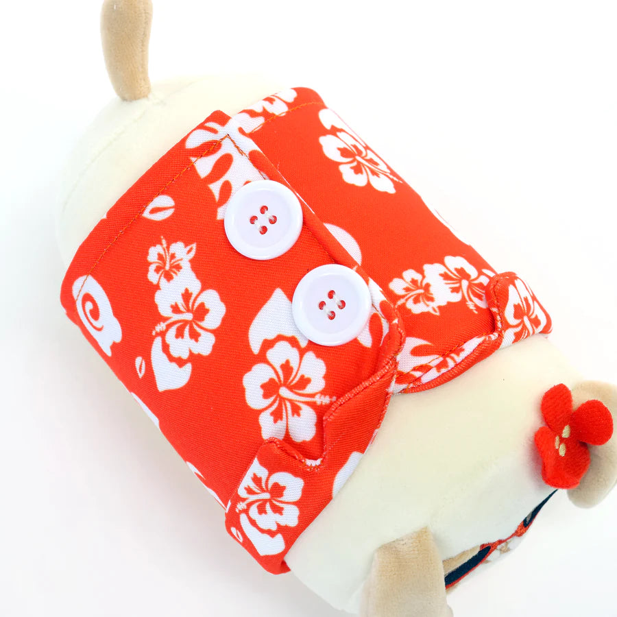 Aloha Red Hawaiian Shirt Puppiroll Small Anirollz Plush Blanket