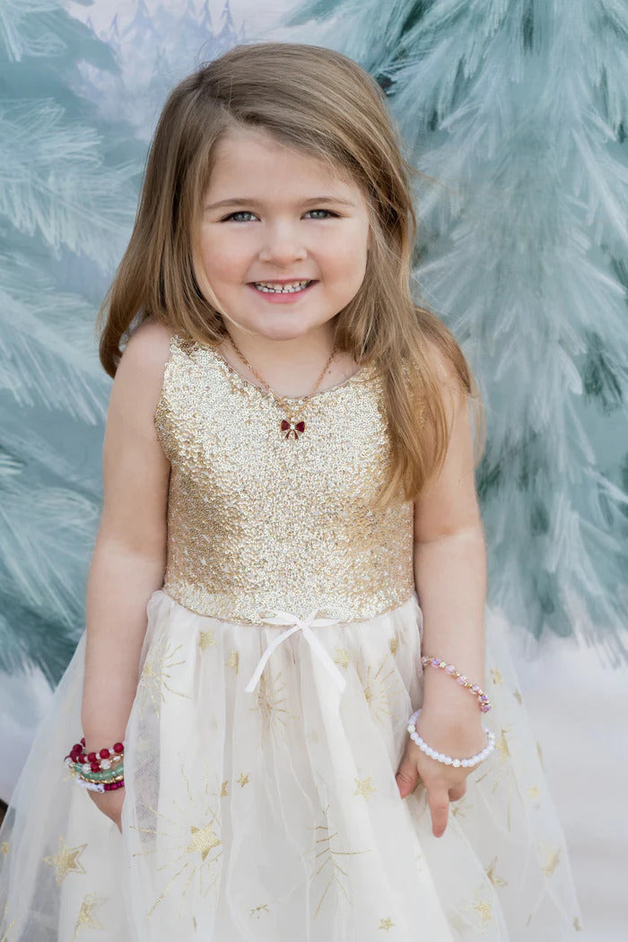 Gold Glam Party Dress Size 5-6 Piccolo Mondo Toys Gold Glam Party Dress Size 5-6 Piccolo Mondo Toys