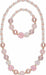 Pinky Pearl Necklace & Bracelet Set