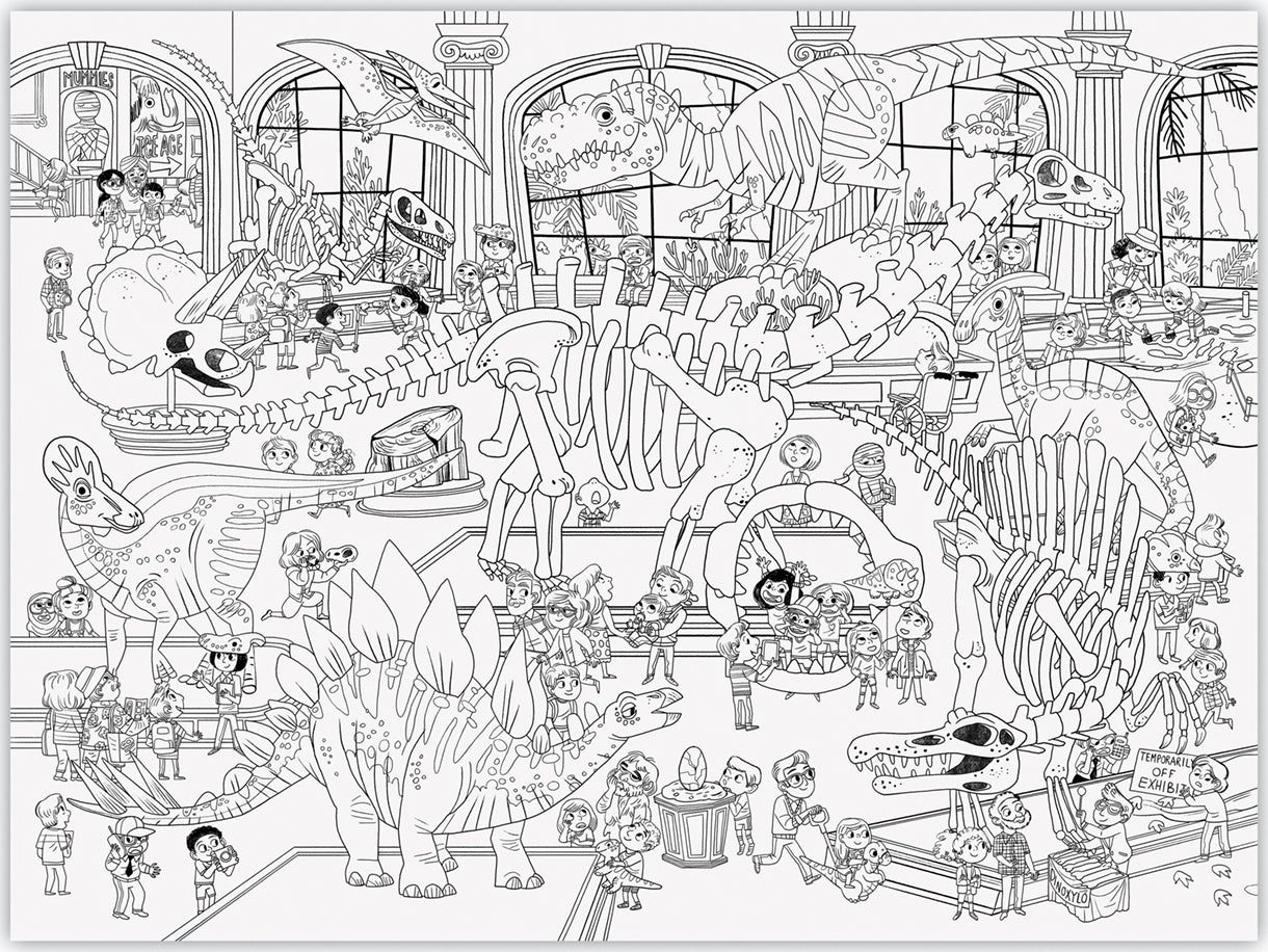Giant Coloring Poster - Dinosaurs