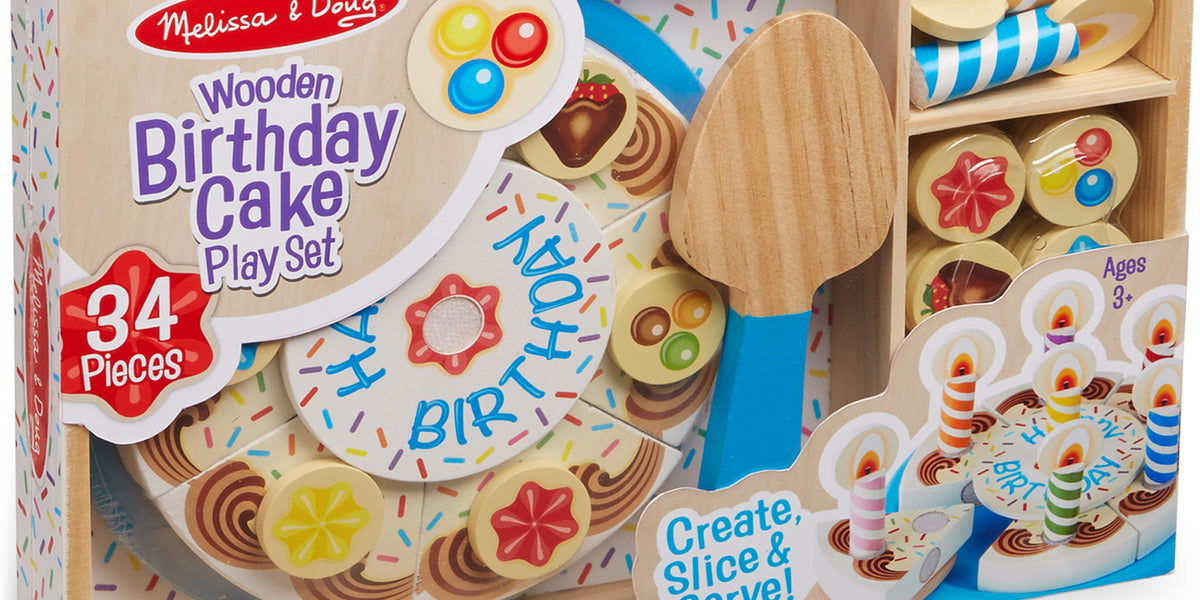 Wooden Birthday Cake Play Set — Piccolo Mondo Toys