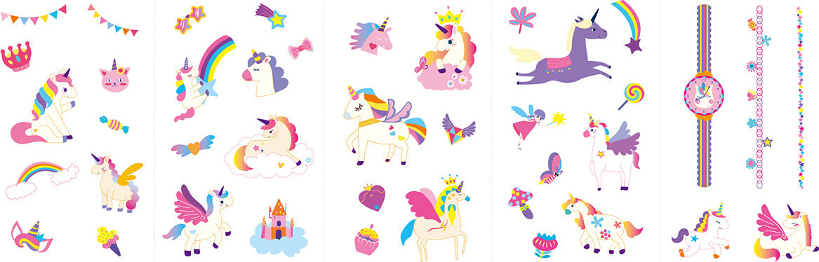 Nail Stickers & Tattoos - Unicorns