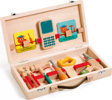  Super Bricolo Wooden Tool Set & Carrying Box