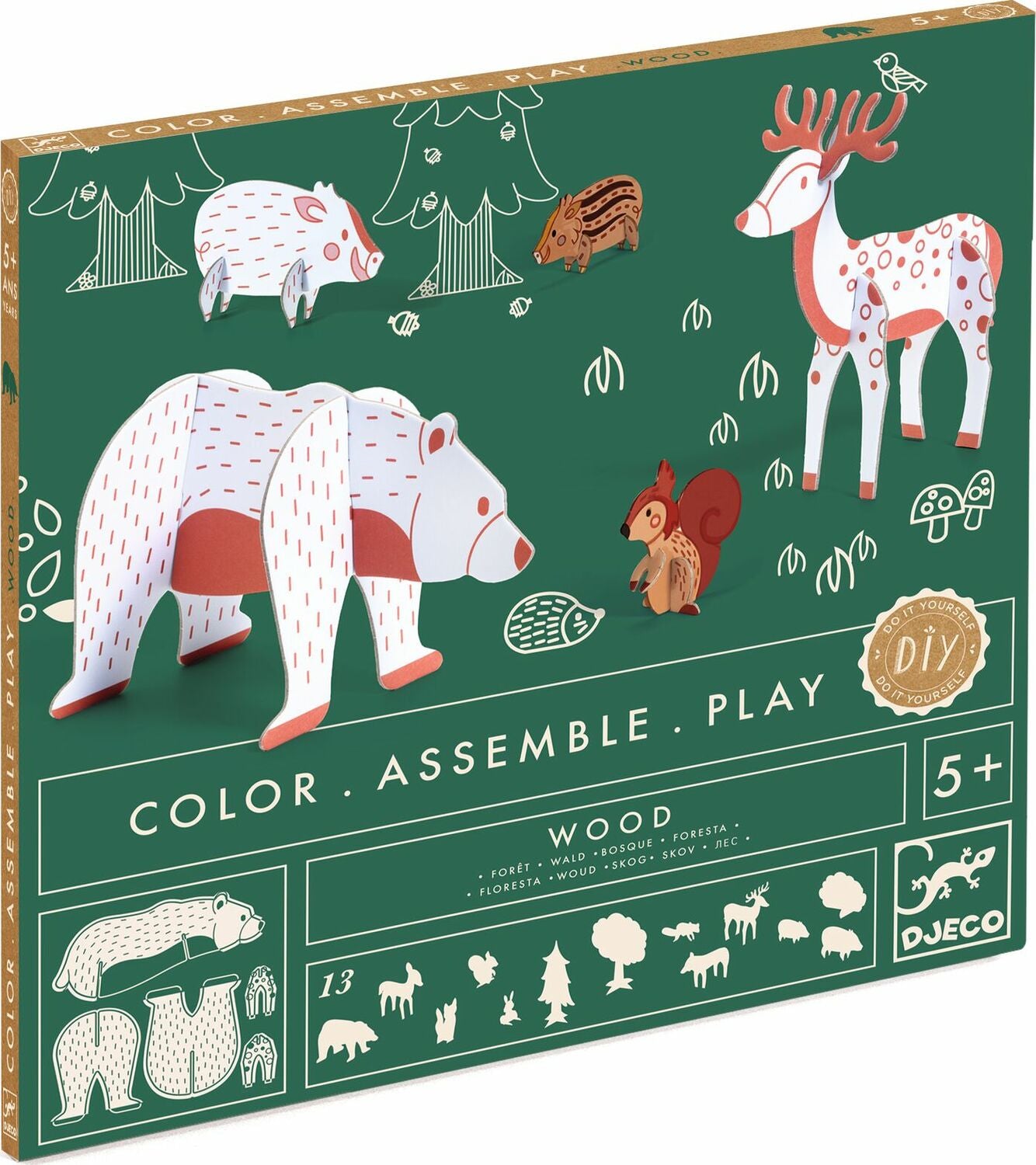 DIY Color Assemble Play Craft Kit: Wood
