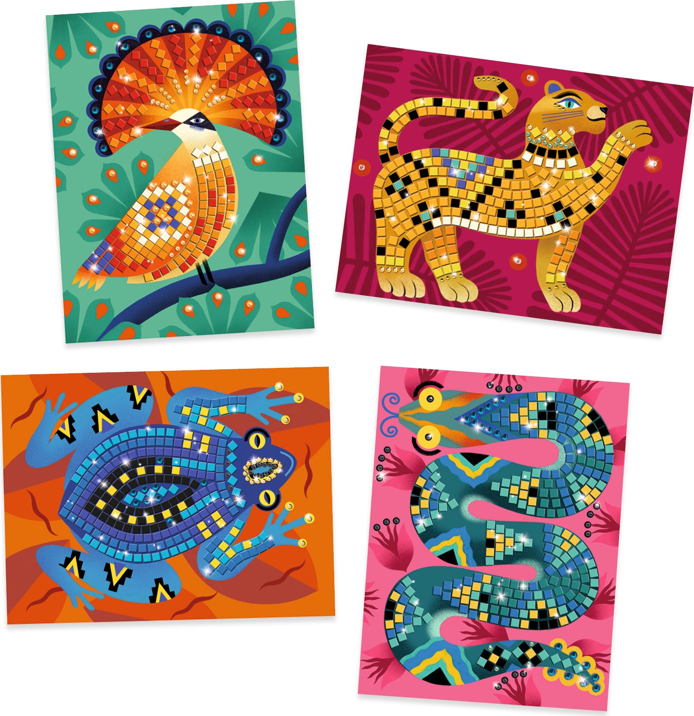Deep in the Jungle Sticker and Jewel Mosaic Craft Kit