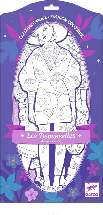 Les Demoiselles Zaho & Friends Fashion Colouring Paper Dolls