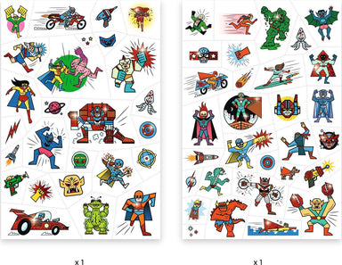 DJECO Heroes vs Villains Temporary Tattoos