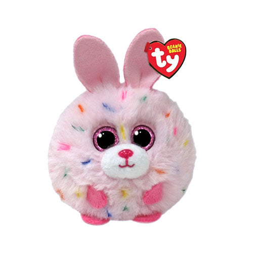 Strawberry Pink Bunny Puffie Beanie Ball
