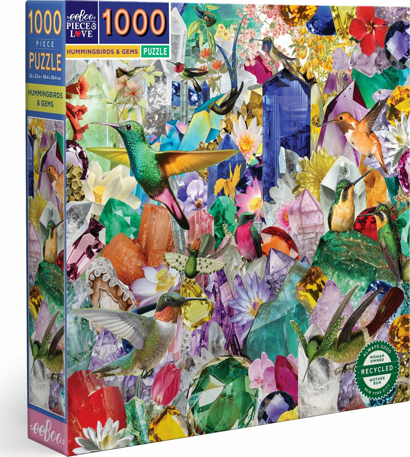 Hummingbirds and Gems 1000 Piece Puzzle