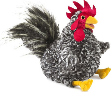 Barred Rock Rooster Hand Puppet