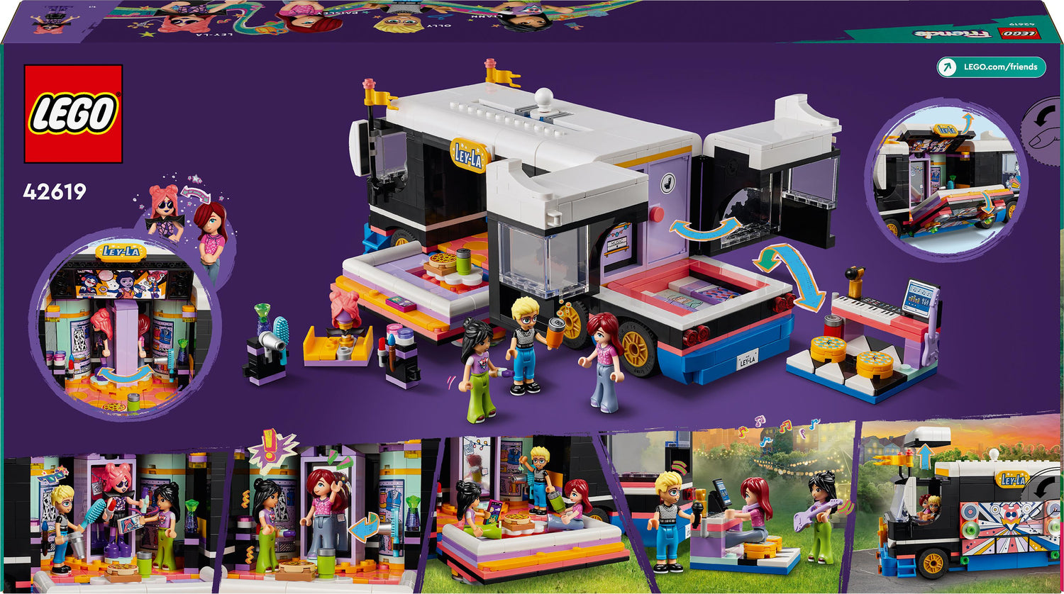 LEGO Friends Pop Star Music Tour Bus Toy Set
