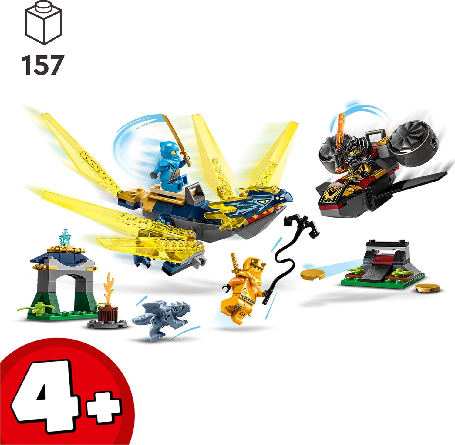 LEGO NINJAGO Nya and Arin's Baby Dragon Battle