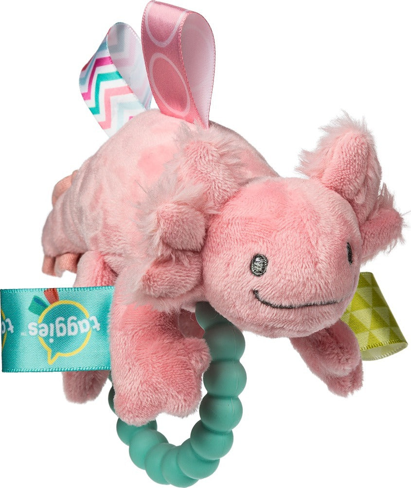 Taggies Lizzy Axolotl Teether Rattle - 9"