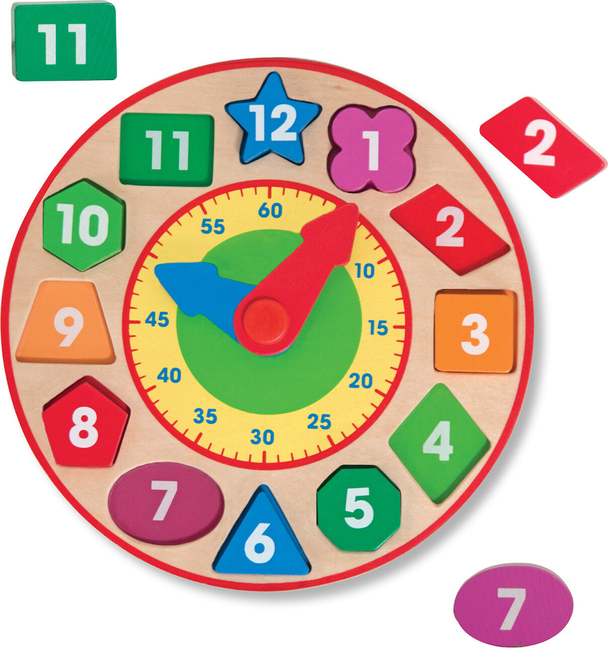Clock Shape Game Shape Sorting Clock — Piccolo Mondo Toys