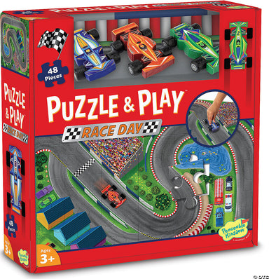 Puzzle & Play: Race Day  48 pc Floor Puzzle