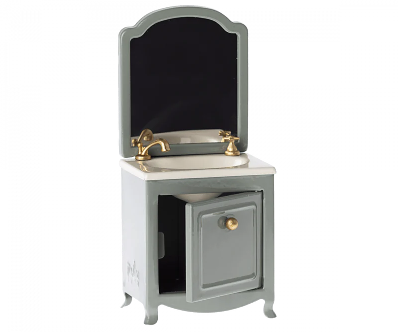 Maileg Mouse Sink Dresser with Mirror for Mouse - Mint