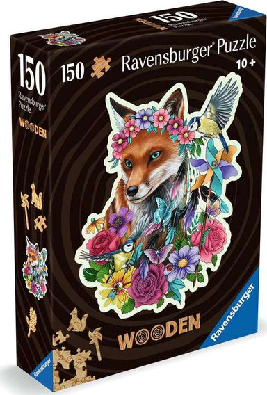  Colorful Fox 150 pc Wood Shape Puzzle