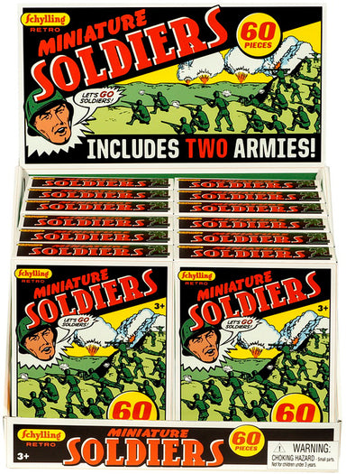 Retro Mini Green Army Soldiers 60 pack