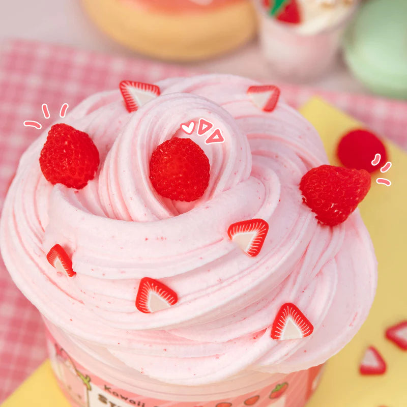 Strawberry Mousse Fluffy Butter Slime