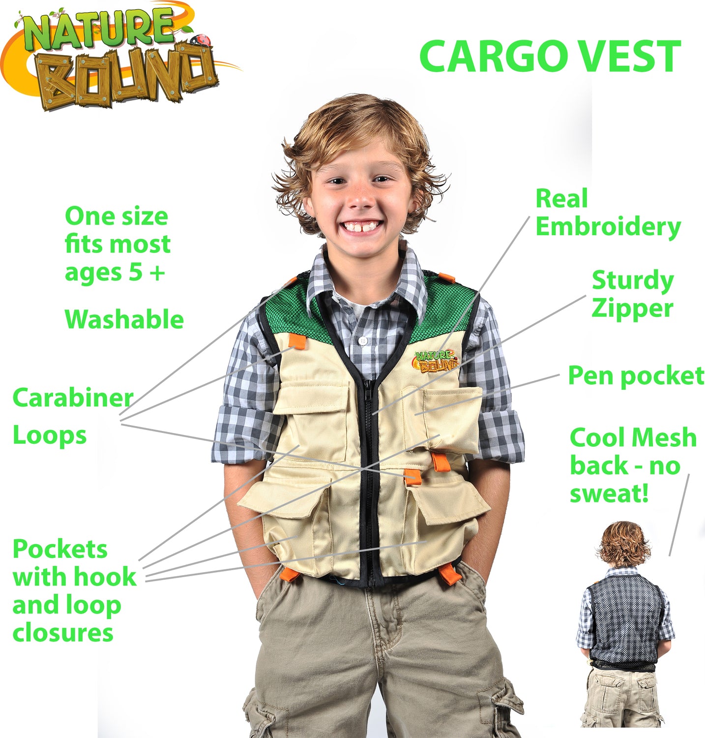 Nature Bound Cargo Vest — Piccolo Mondo Toys - Main Image