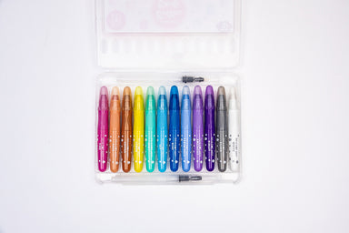 Shimmer Cotton Candy Watercolor Crayons - 12 colors