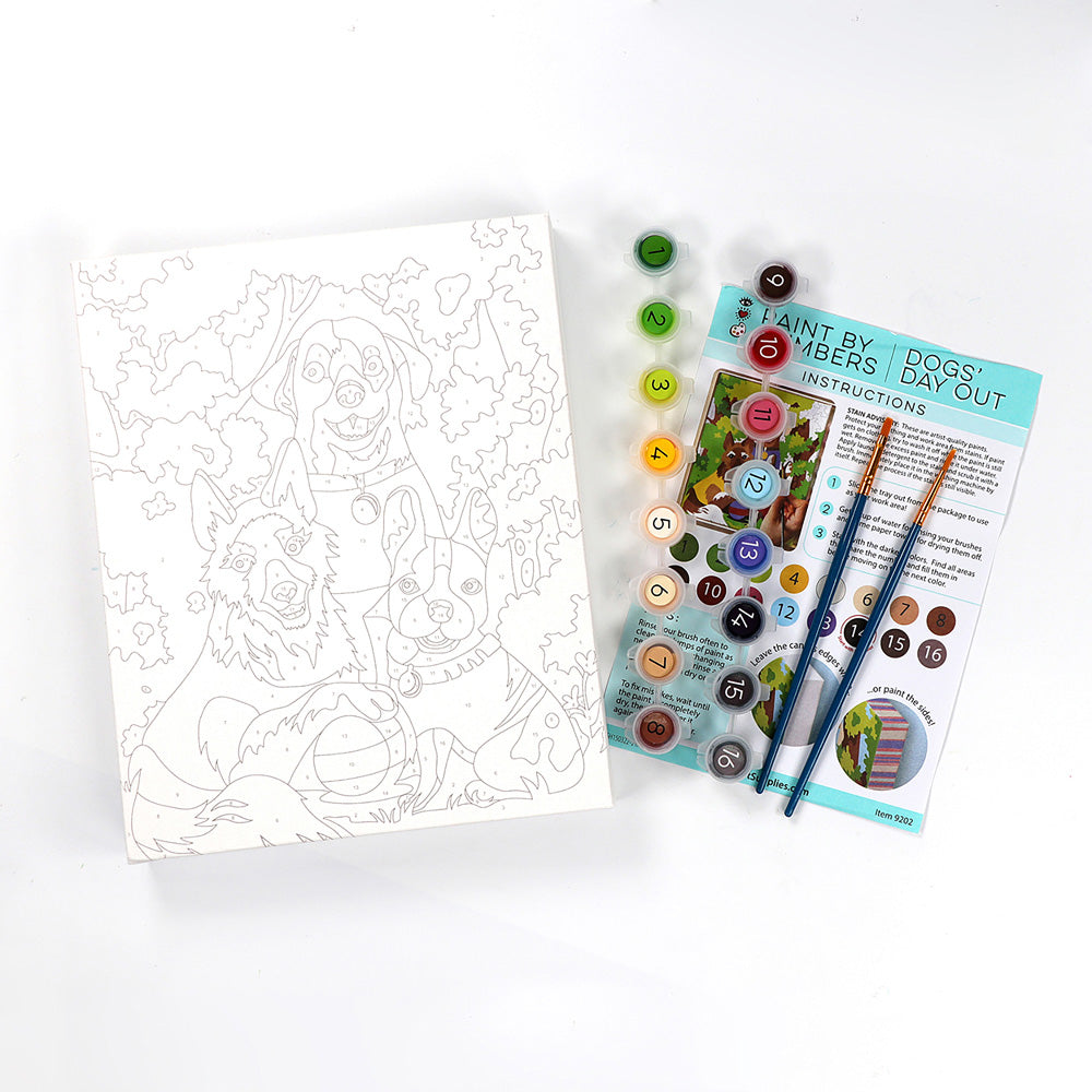 iHeartArt Paint By Numbers Dogs' Day Out