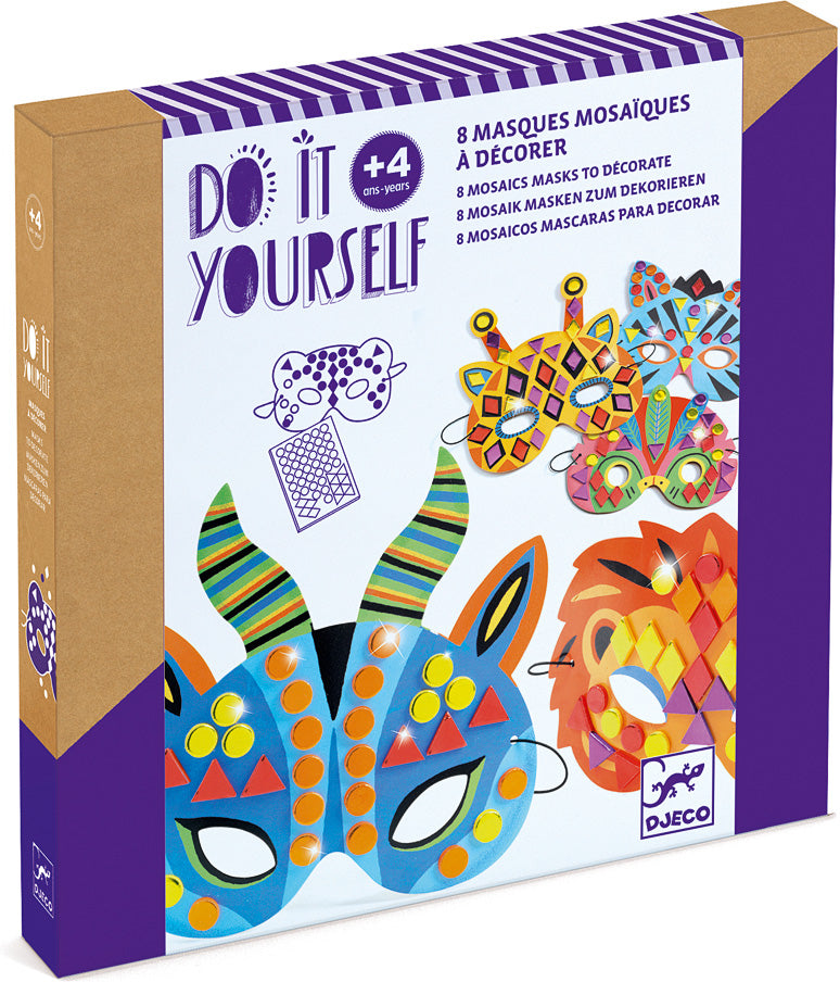 Do It Yourself Jungle Animals Mosaic Masks