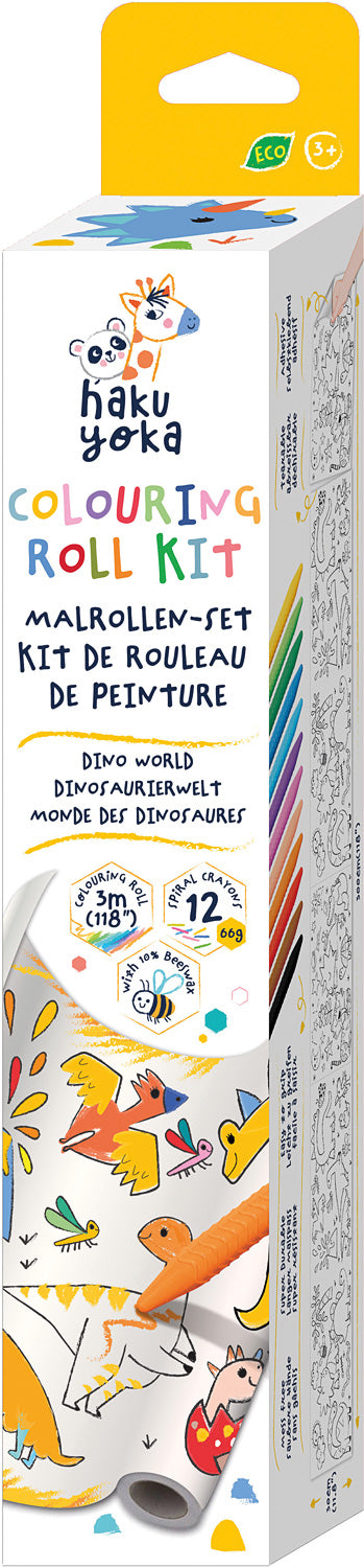 Haku Yoka Coloring Roll Kit Dino World