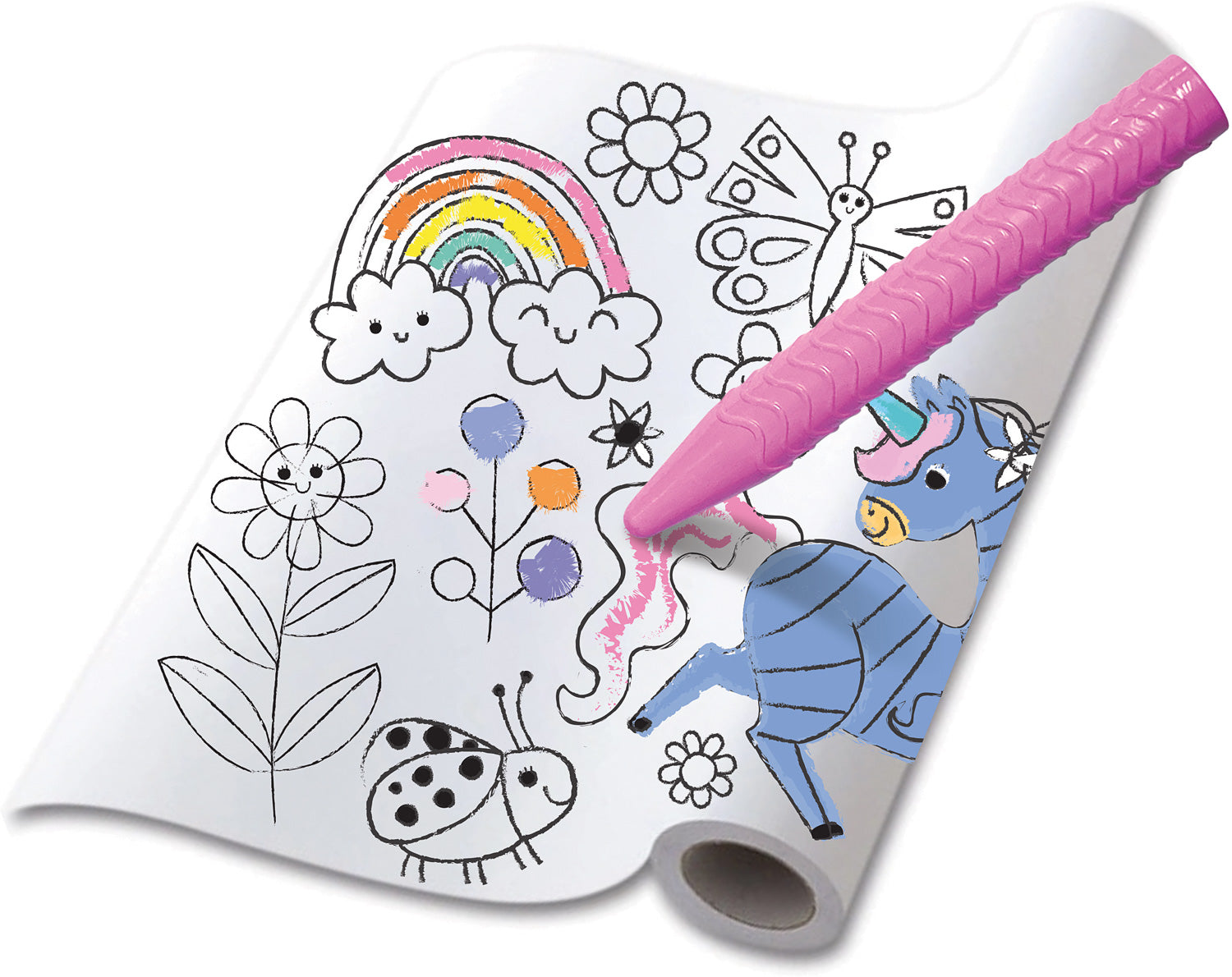 Fantasy Unicorn Coloring Roll Kit