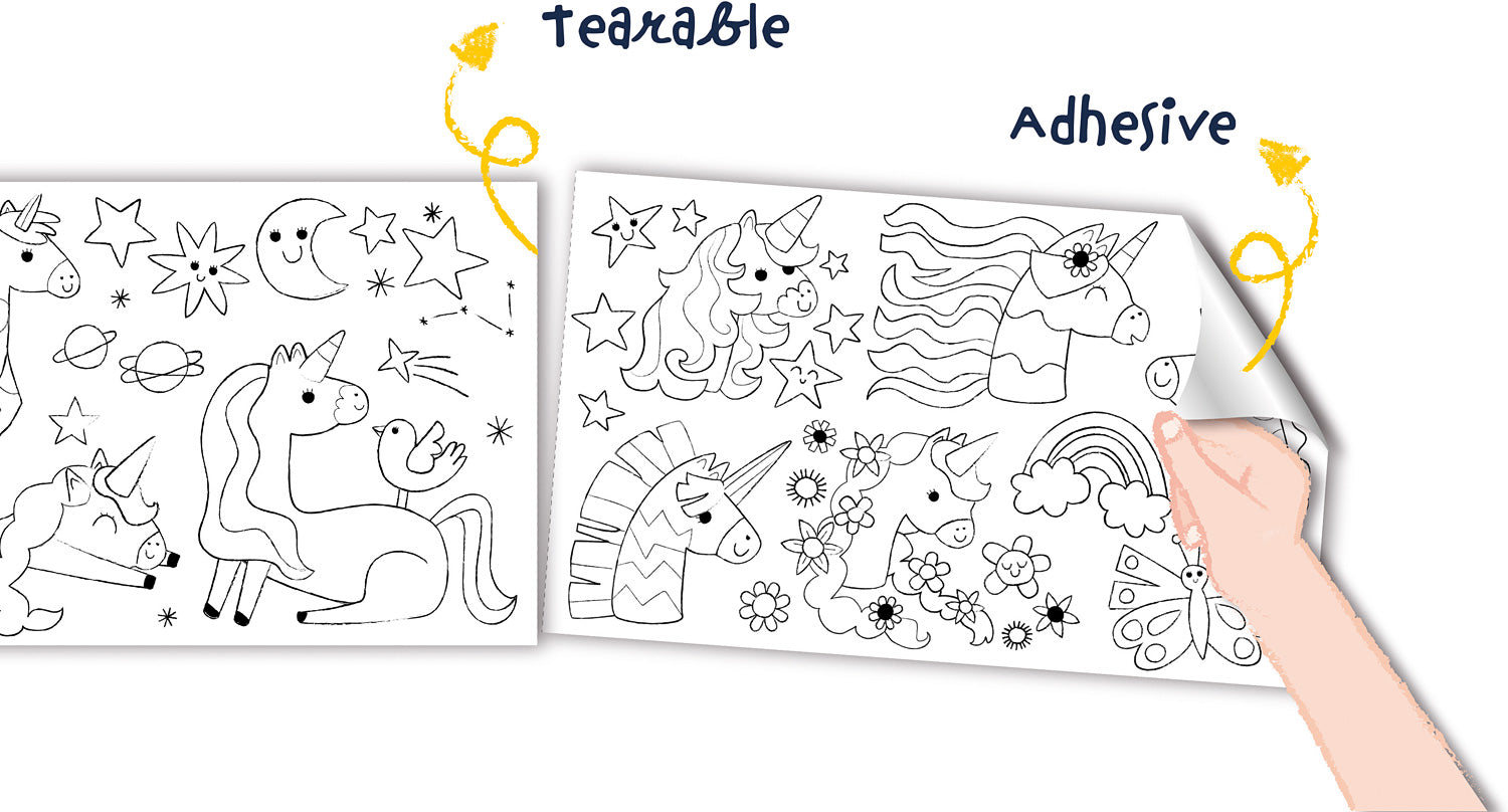 Fantasy Unicorn Coloring Roll Kit