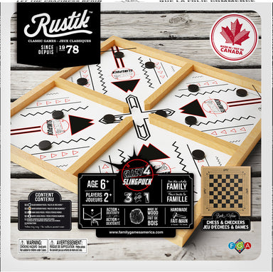 Rustik Crazy 4 Slingpuck 3 in 1 Game Board