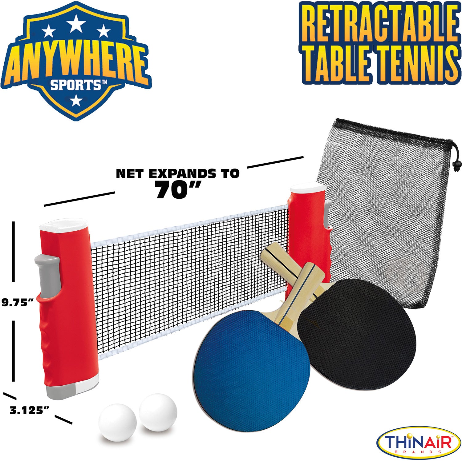 Retractable Table Tennis Set