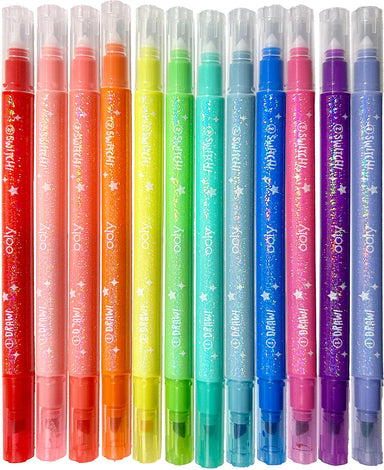 OOLY Switch-Eroo Sparkle Glittery Color Changing Markers