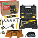 Kids Deluxe Tool Set with Leather Tool Belt & Safety Goggles